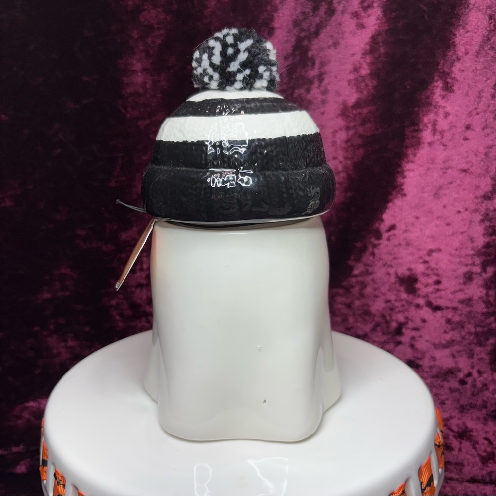 Madison House Halloween Ghost Boo Candle w/Fuzzy Pom Pom Hat&Mini Pumpkin Candle - Picture 4 of 12